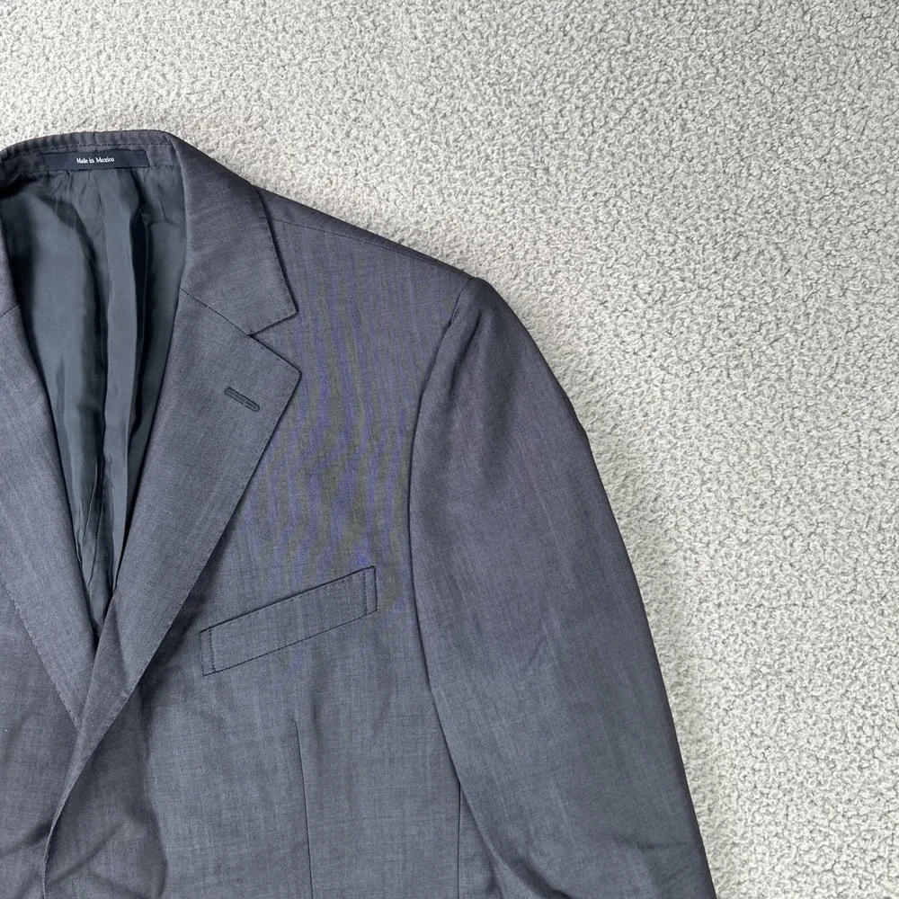 Ermenegildo Zegna Modern Slim City Wool Mohair Blazer Men 42L Blue Double Vented